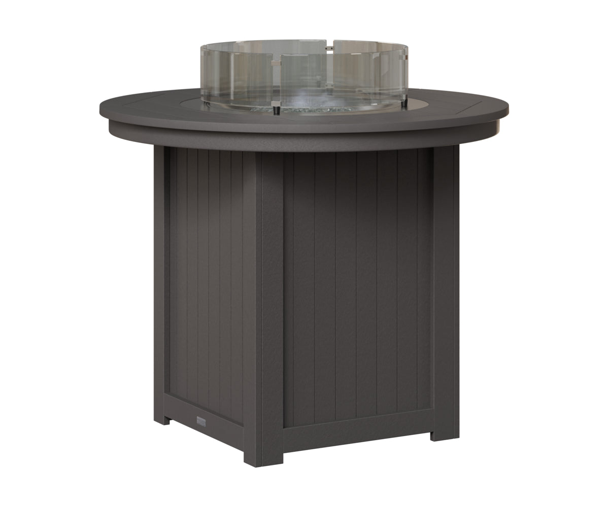 Berlin Gardens Donoma 44" Round Fire Table Counter in Smoke Gray