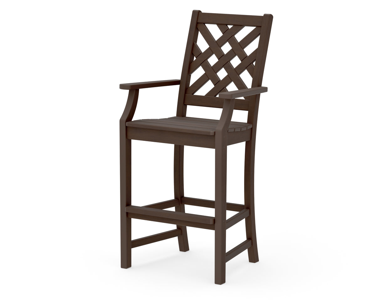 POLYWOOD Wovendale Bar Arm Chair in Kona