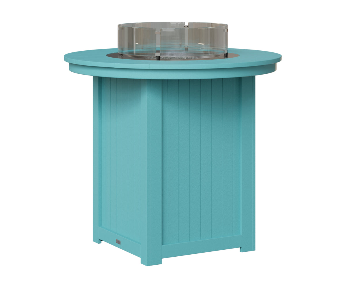 Berlin Gardens Donoma 44" Round Fire Table Bar in Aruba Blue
