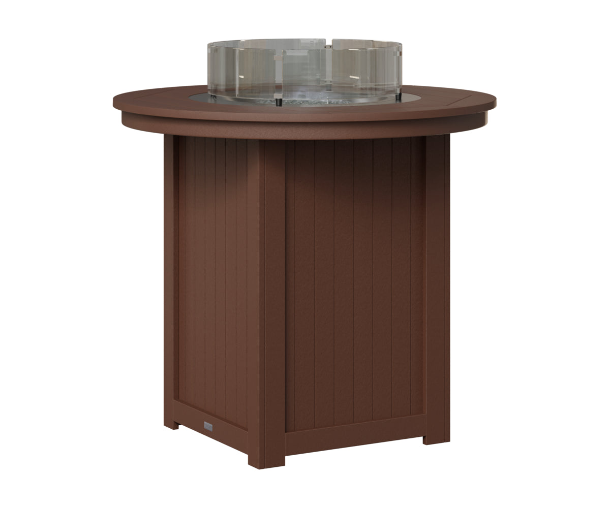 Berlin Gardens Donoma 44" Round Fire Table Bar in Chocolate Brown