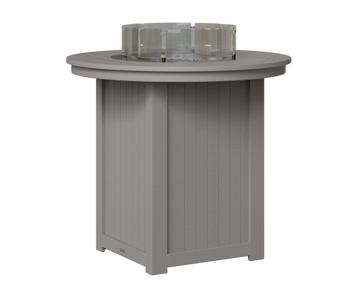 Berlin Gardens Donoma 44" Round Fire Table Bar in Light Gray