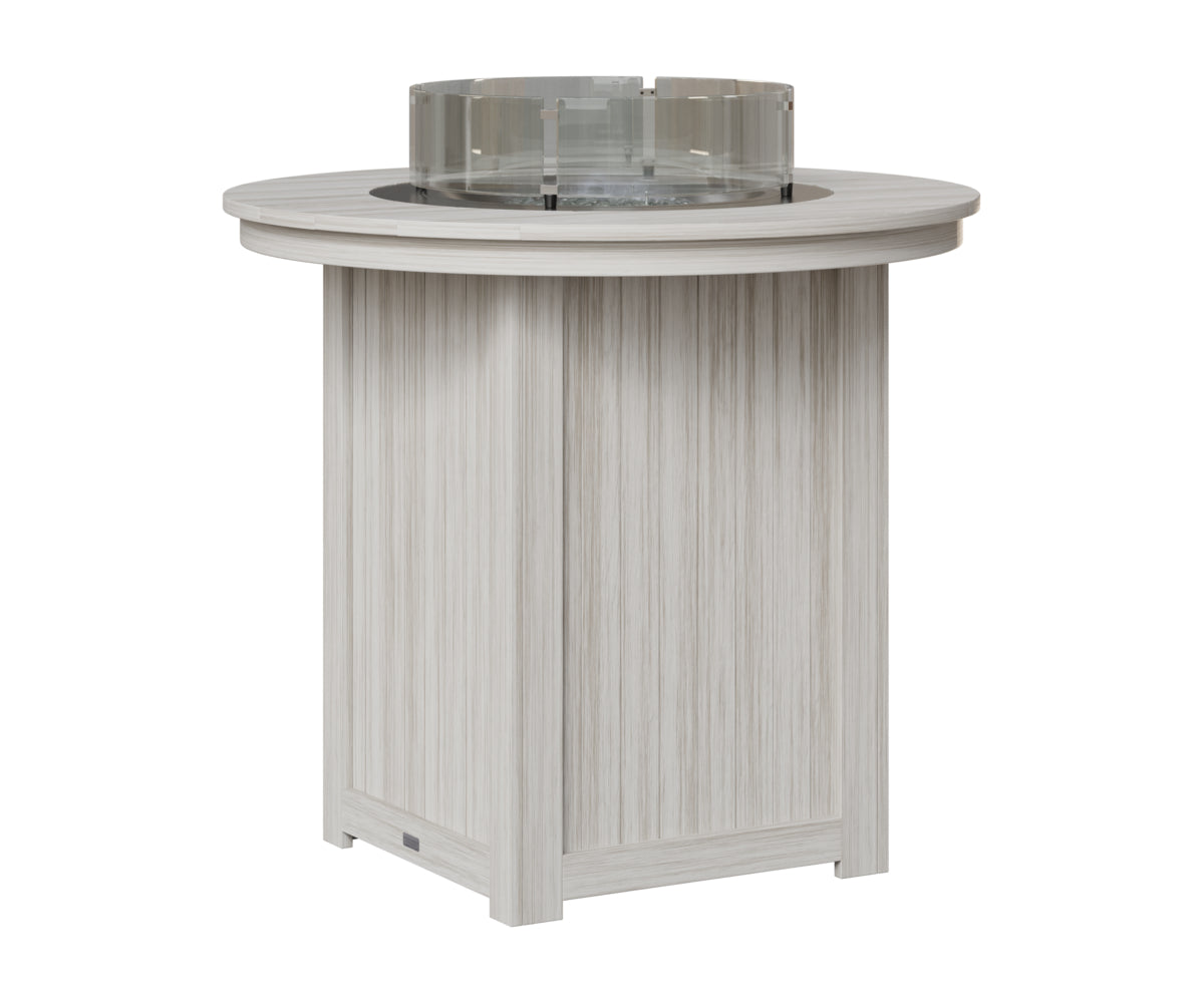 Berlin Gardens Donoma 44" Round Fire Table Bar in Seashell