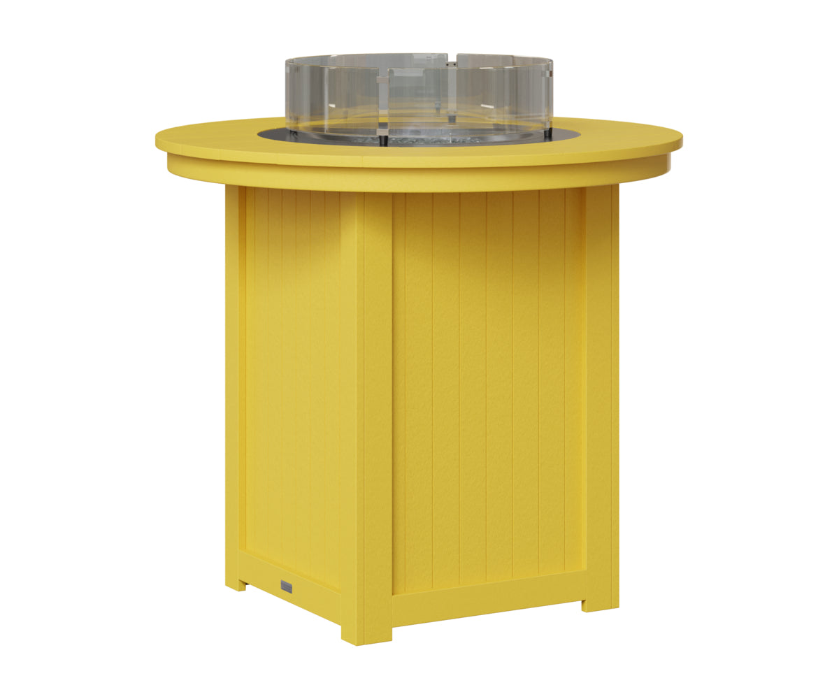 Berlin Gardens Donoma 44" Round Fire Table Bar in Sunburst Yellow