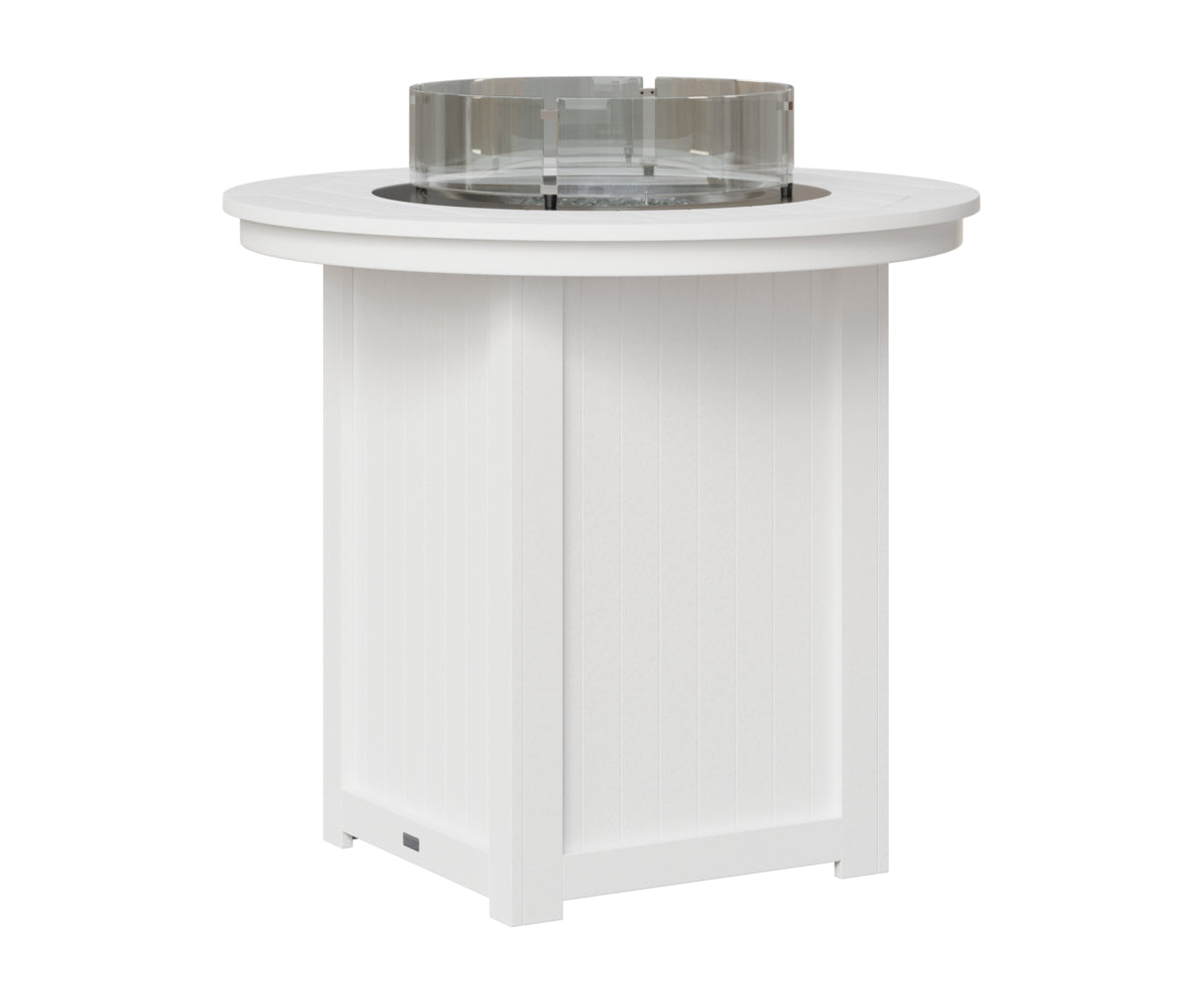 Berlin Gardens Donoma 44" Round Fire Table Bar in White