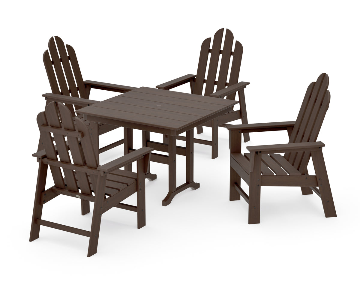 POLYWOOD Long Island 5-Piece Farmhouse Dining Set in Kona