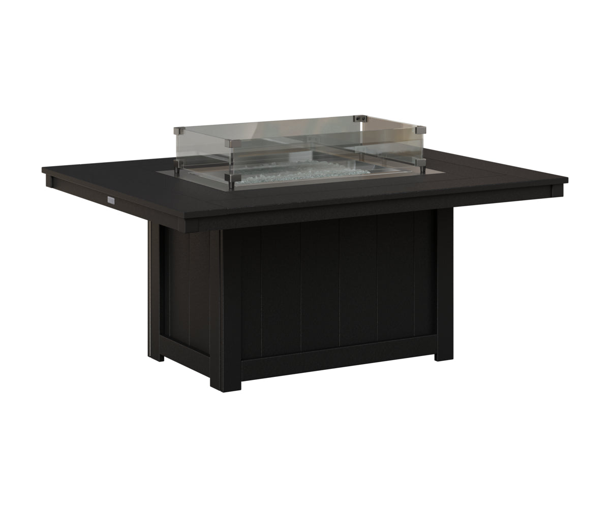 Berlin Gardens Donoma 42" x 54" Rectangular Fire Pit in Black