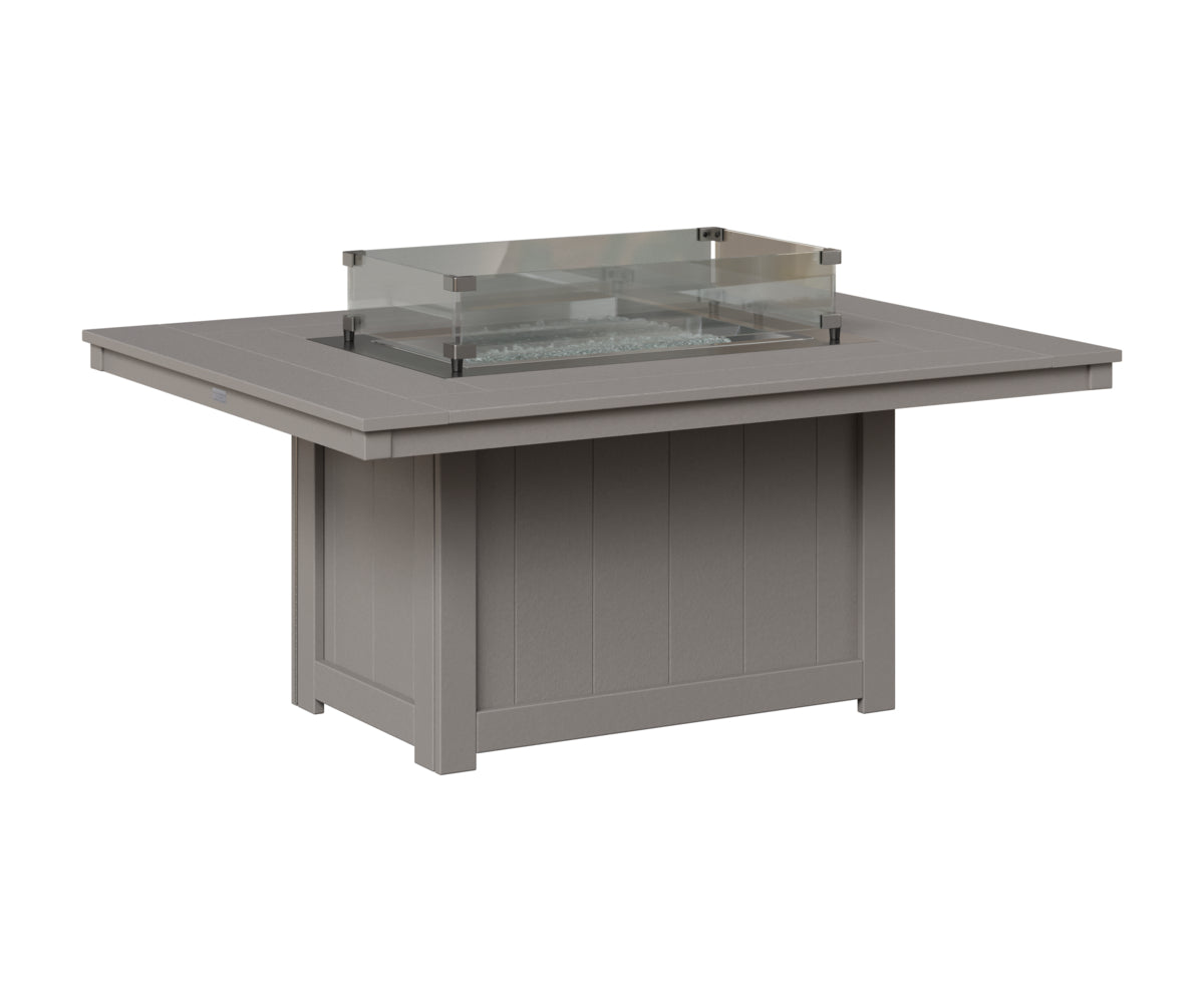 Berlin Gardens Donoma 42" x 54" Rectangular Fire Pit in Light Gray