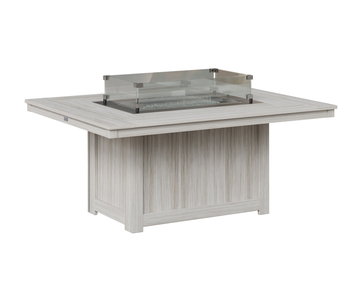 Berlin Gardens Donoma 42" x 54" Rectangular Fire Pit in Seashell