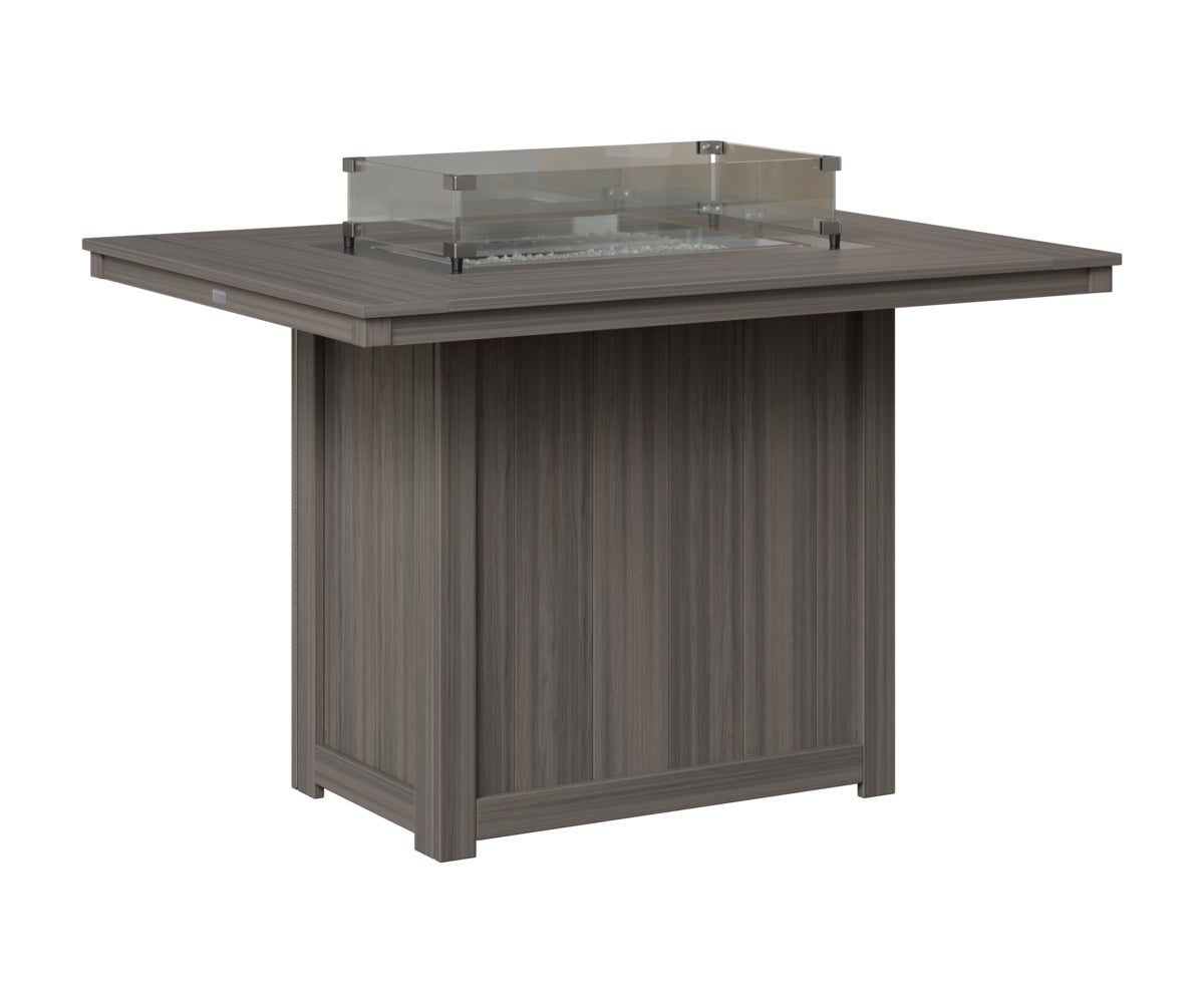 Berlin Gardens Donoma 42" x 54" Rectangular Fire Table Counter in Coastal Gray