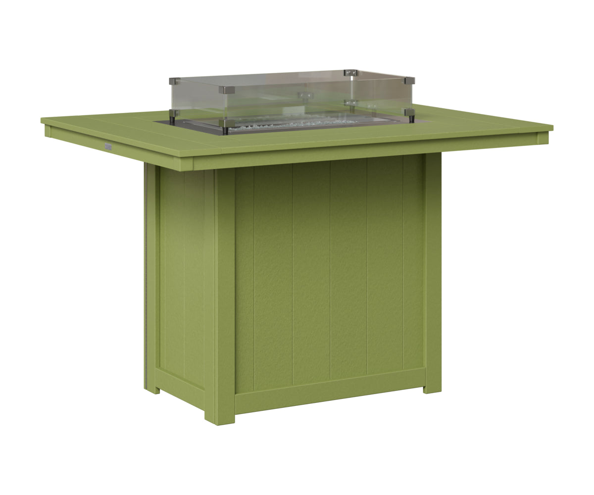 Berlin Gardens Donoma 42" x 54" Rectangular Fire Table Counter in Kiwi Green