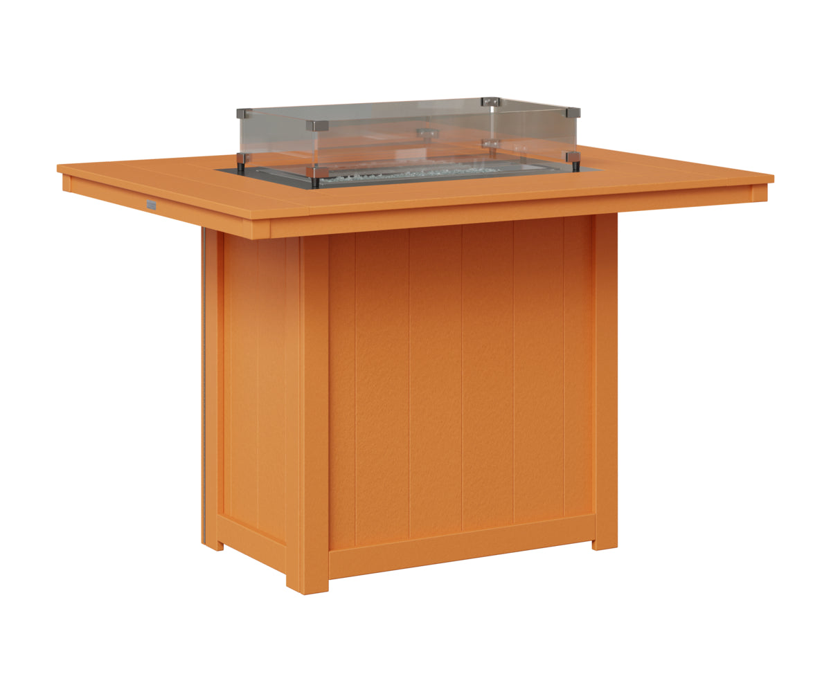 Berlin Gardens Donoma 42" x 54" Rectangular Fire Table Counter in Mango Orange