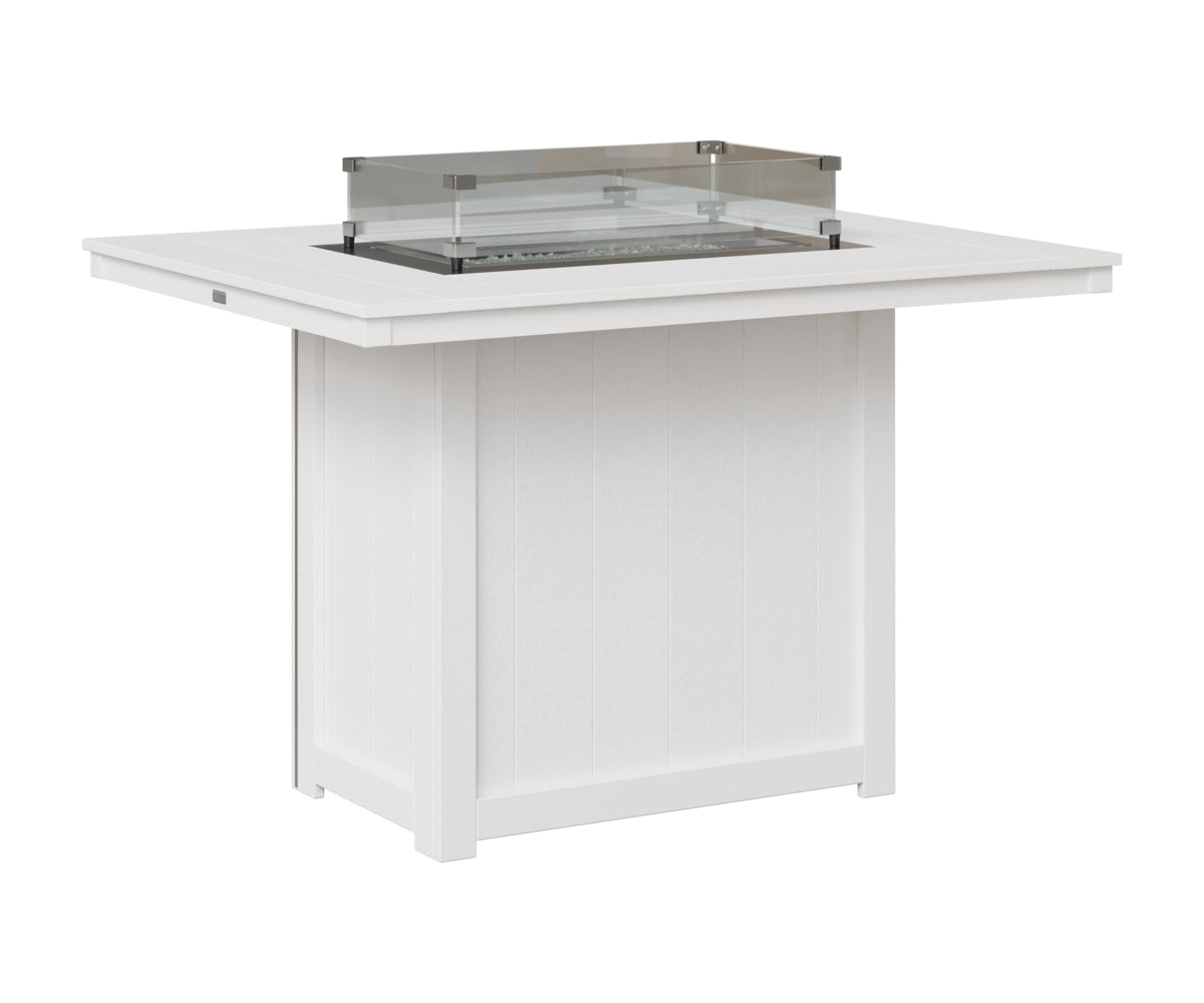Berlin Gardens Donoma 42" x 54" Rectangular Fire Table Counter in White