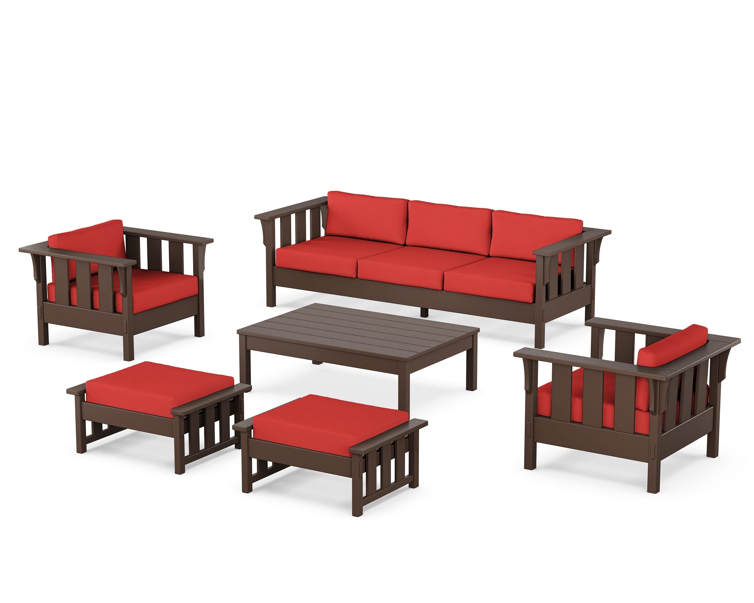 POLYWOOD Acadia 6-Piece Lounge Sofa Set