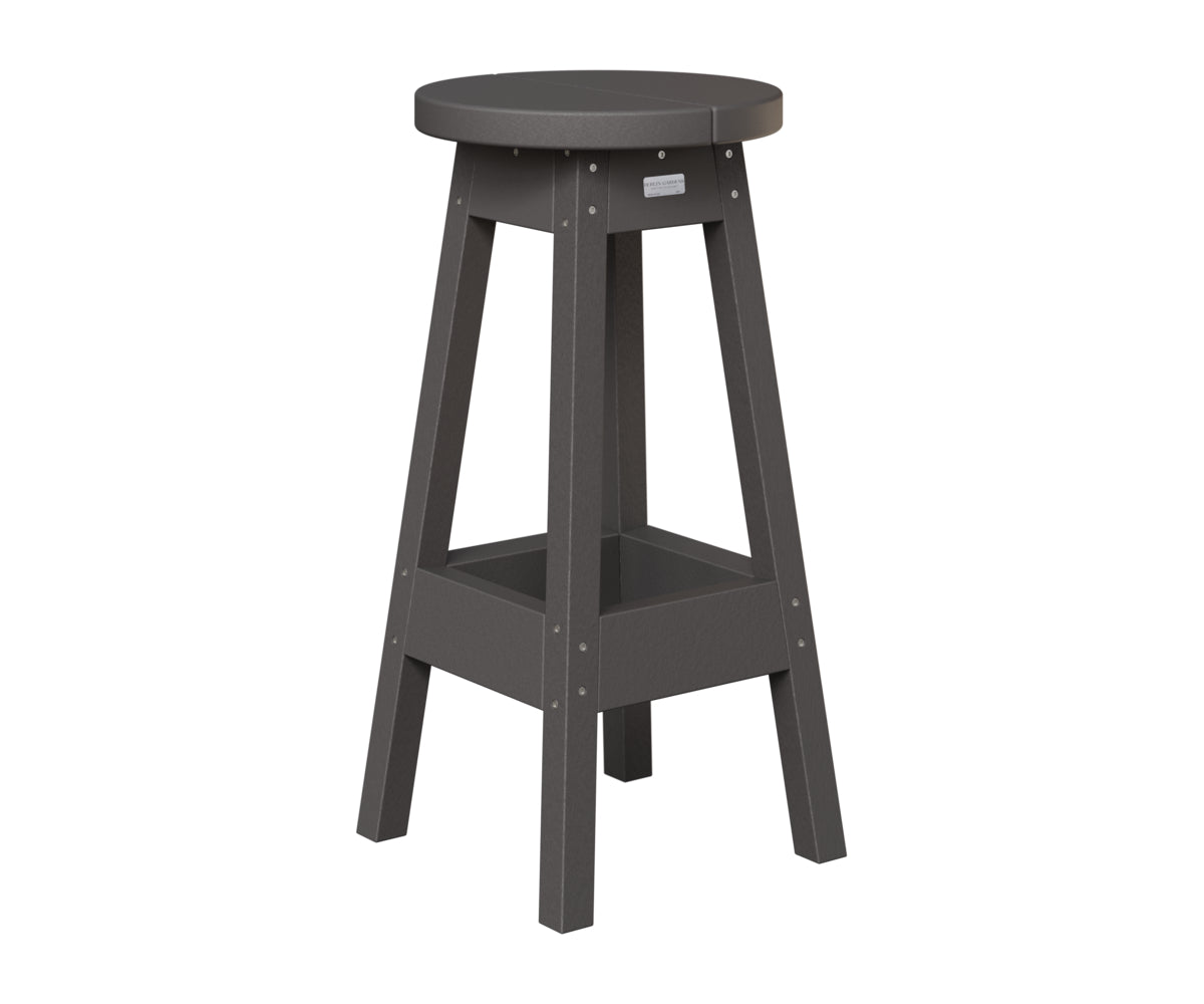 Berlin Gardens Outdoor Bar Stool in Smoke Gray