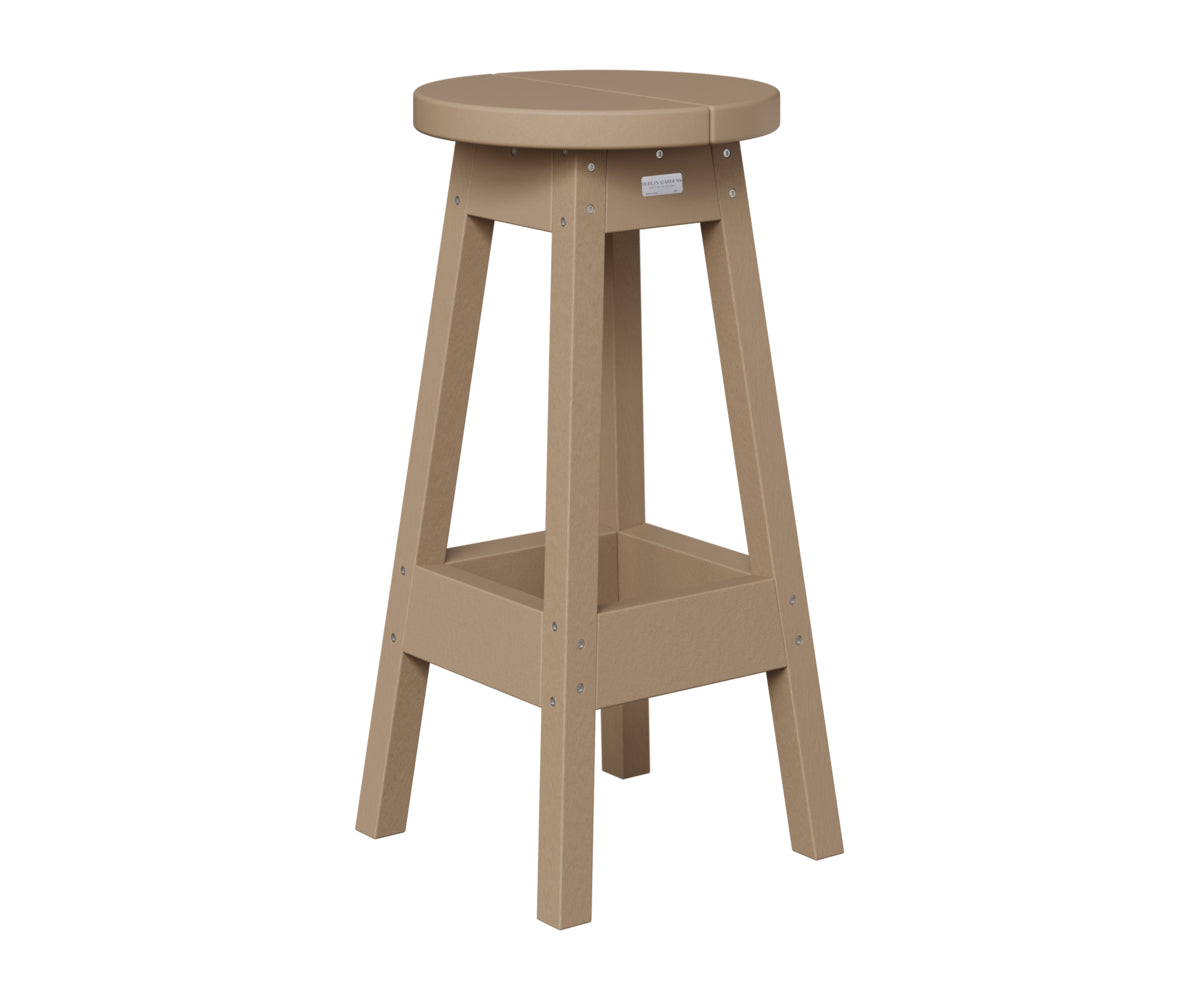 Berlin Gardens Outdoor Bar Stool in Weatherwood