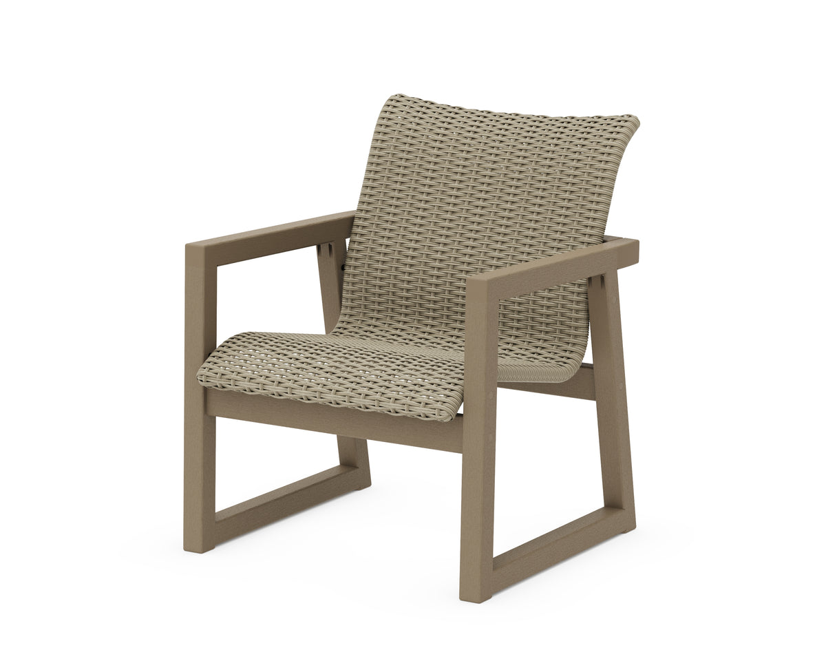 POLYWOOD EDGE Woven Lounge Chair in Vintage Sahara / Dune Grass