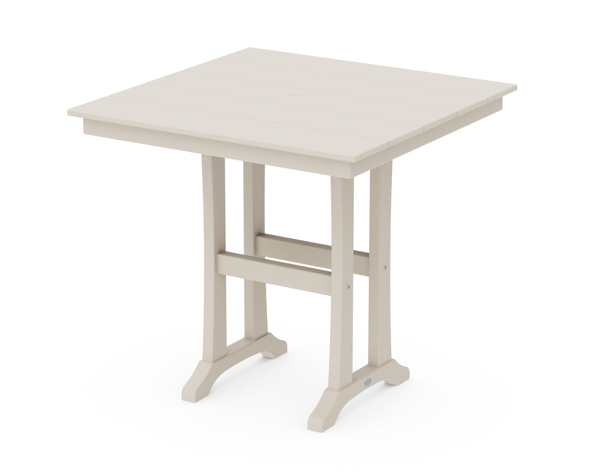 POLYWOOD Farmhouse Trestle 37" Counter Table in Sand