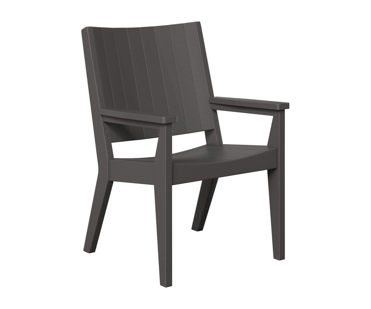 Berlin Gardens Mayhew Chat Dining Chair in Smoke Gray