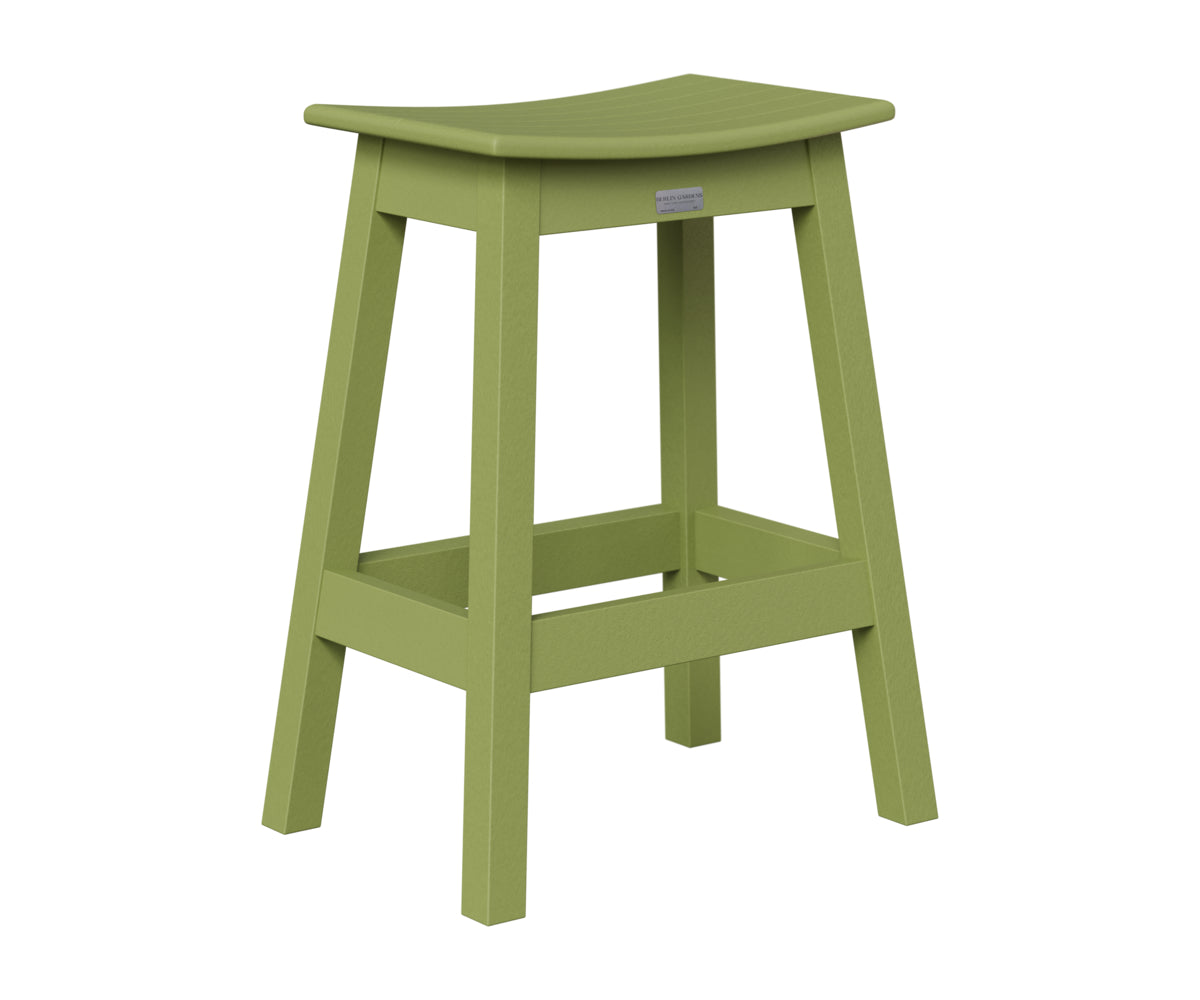 Berlin Gardens Saddle Counter Stool in Kiwi Green