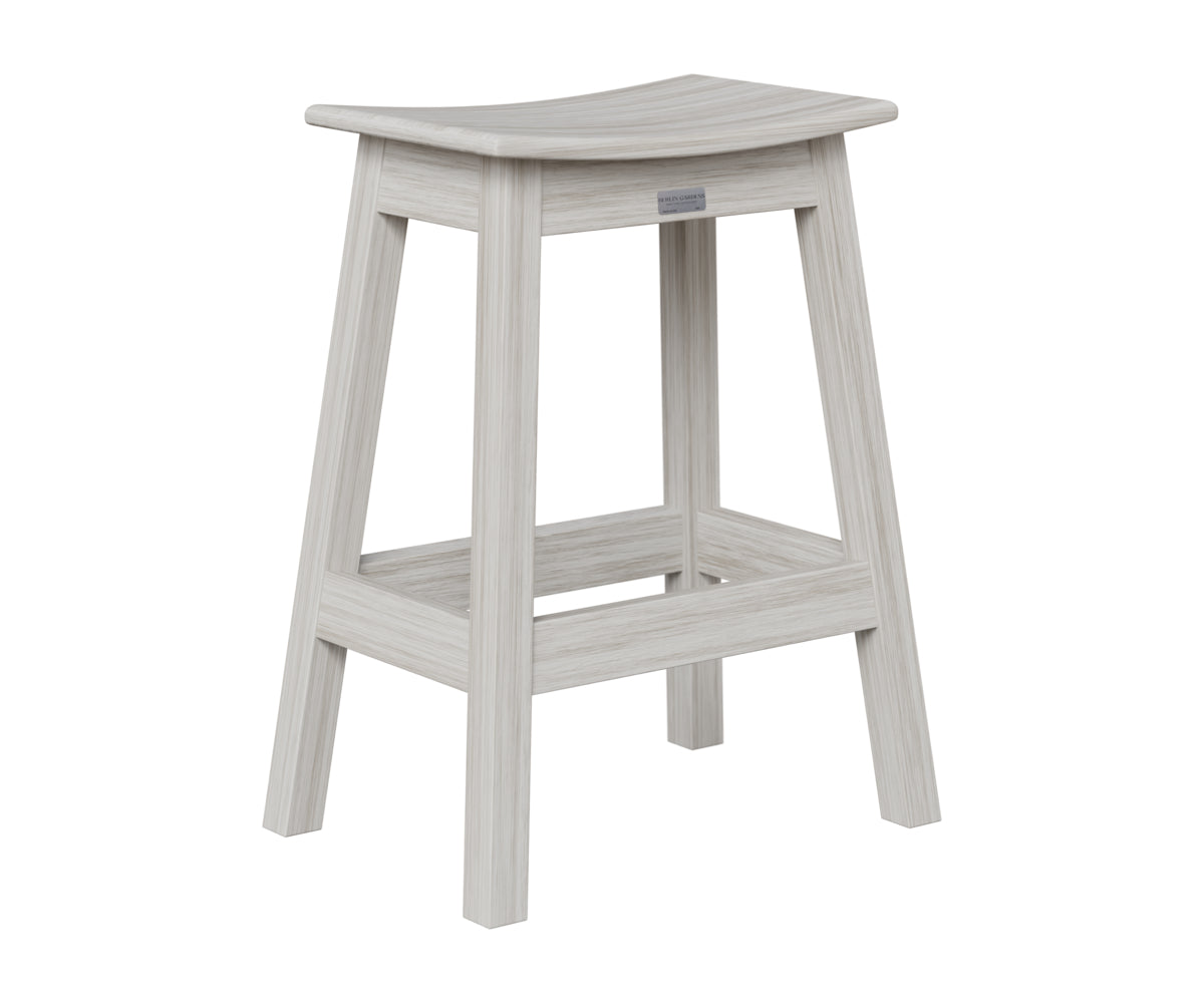 Berlin Gardens Saddle Counter Stool in Seashell