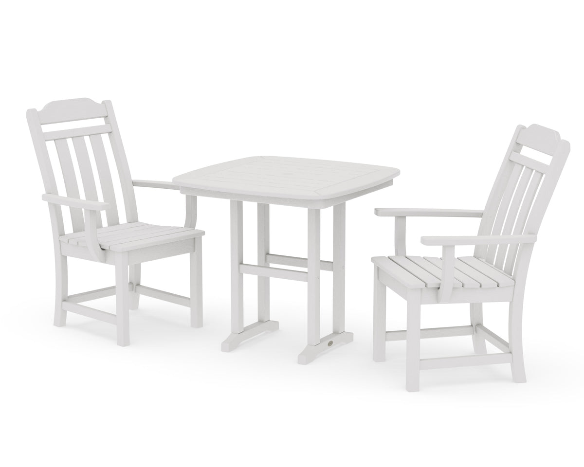 POLYWOOD Cottage 3-Piece Dining Set in Vintage White