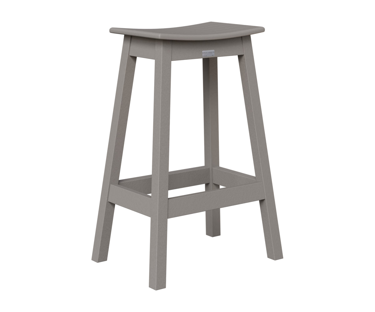 Berlin Gardens Saddle Bar Stool in Light Gray