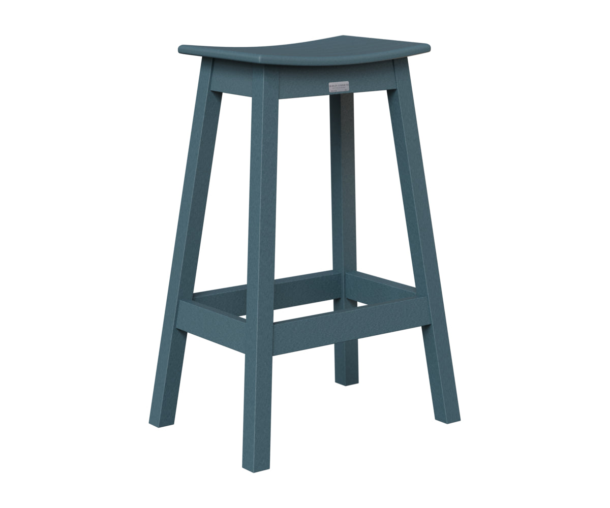 Berlin Gardens Saddle Bar Stool in Slate