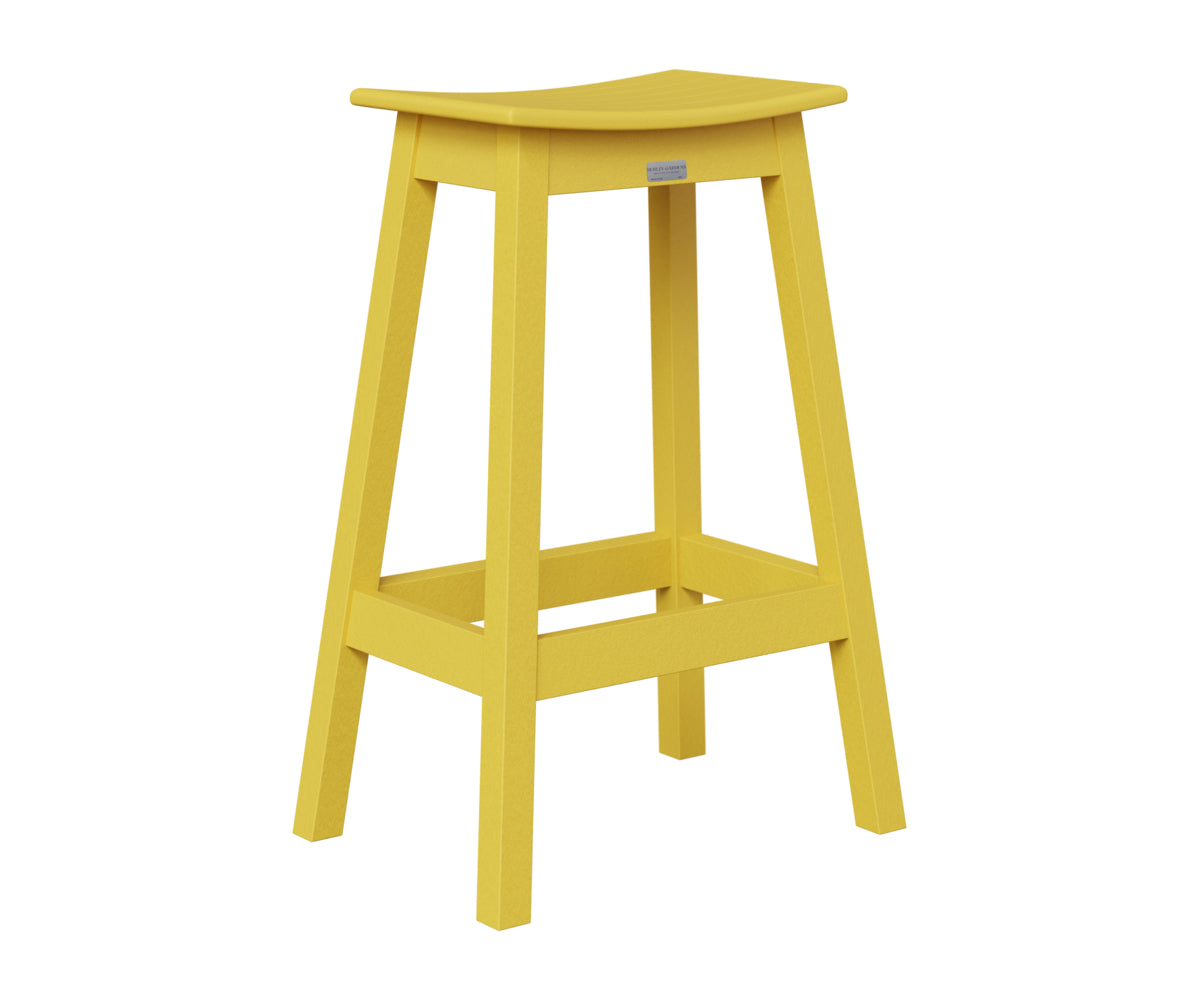 Berlin Gardens Saddle Bar Stool in Sunburst Yellow