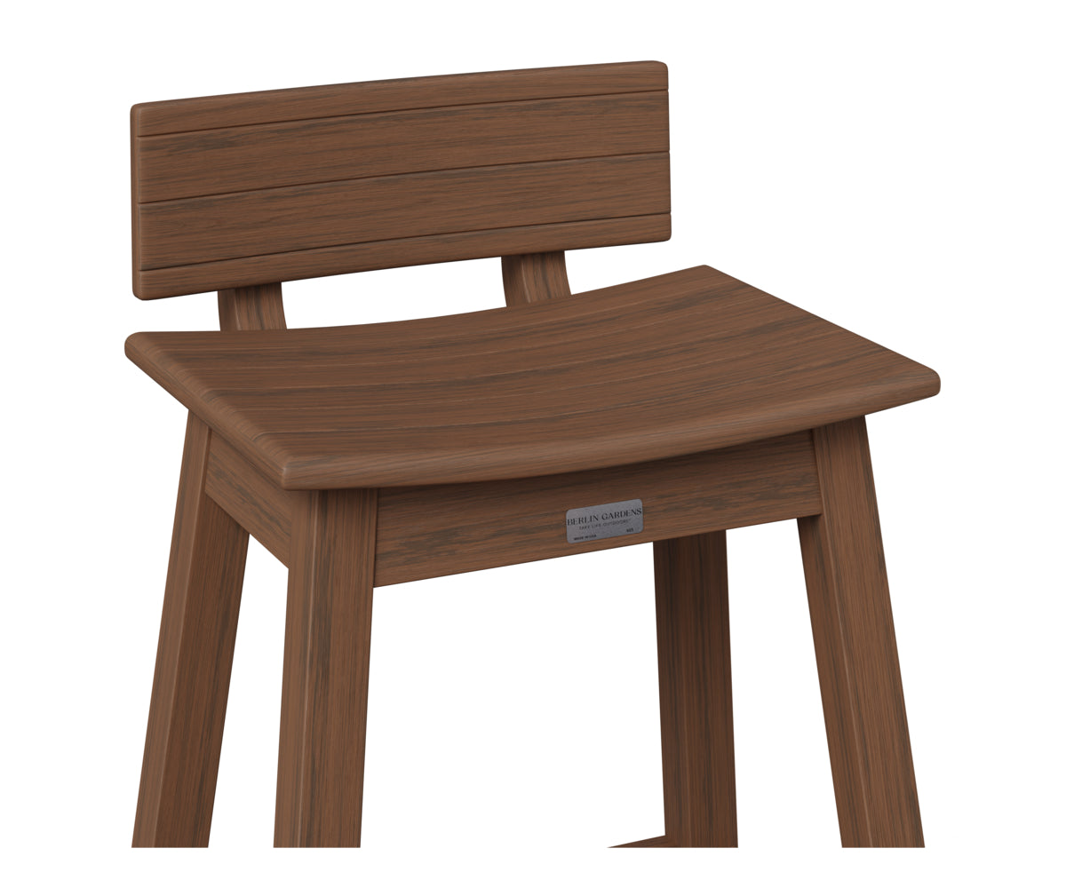 Berlin Gardens Saddle Stool Back Kit in Brazilian Walnut