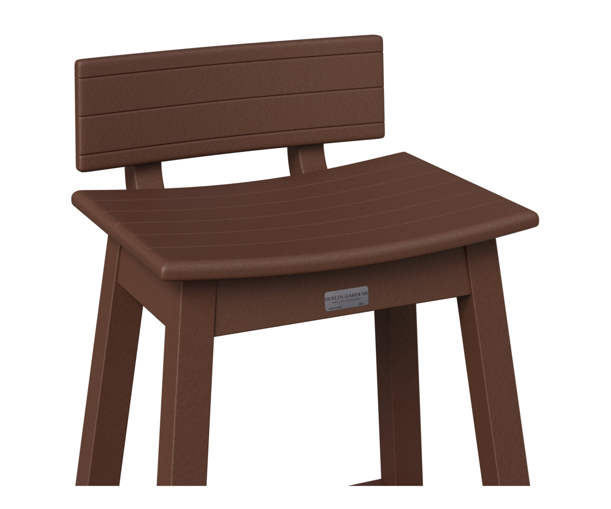 Berlin Gardens Saddle Stool Back Kit in Chocolate Brown