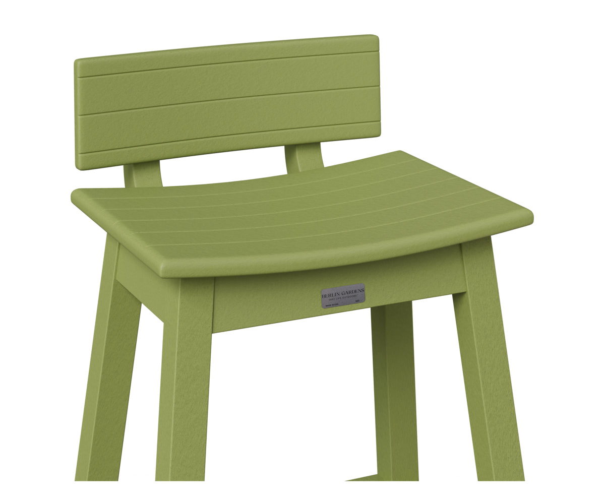 Berlin Gardens Saddle Stool Back Kit in Kiwi Green