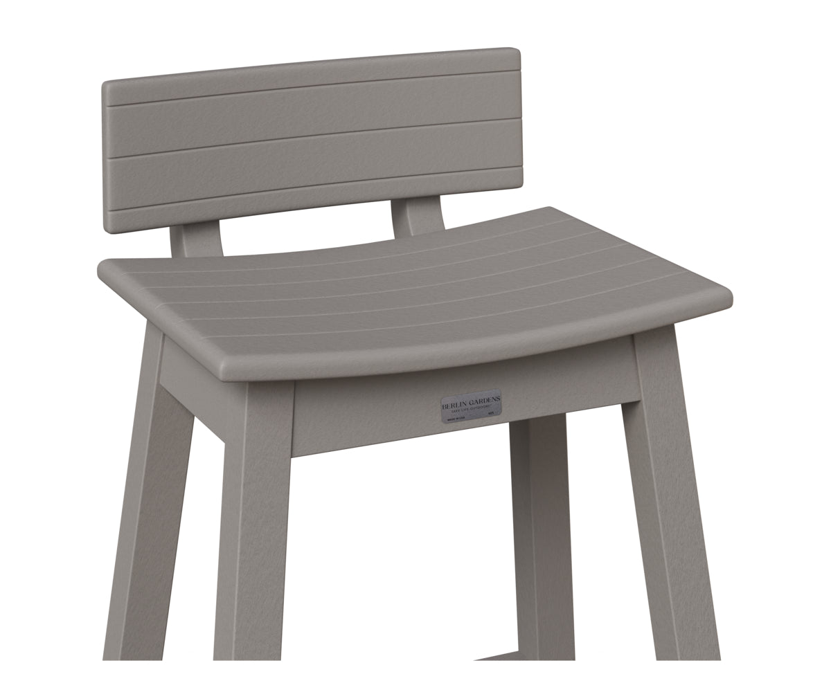 Berlin Gardens Saddle Stool Back Kit in Light Gray