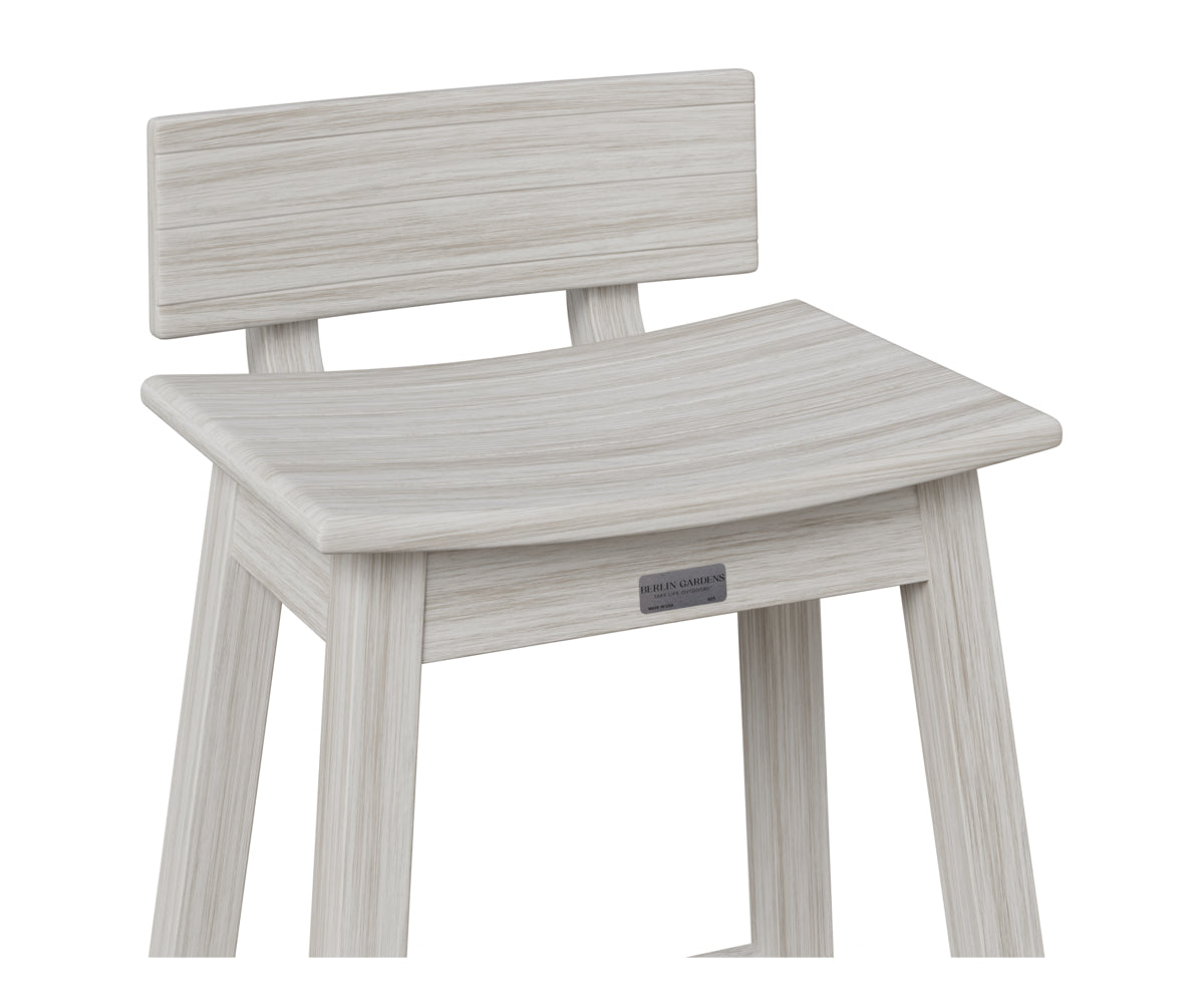 Berlin Gardens Saddle Stool Back Kit in Seashell