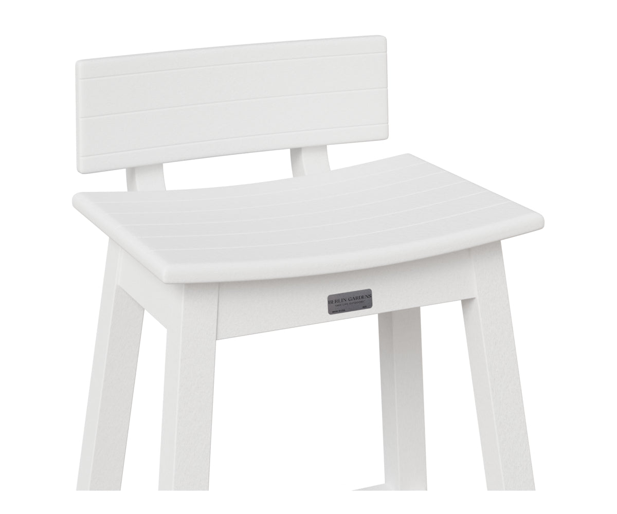 Berlin Gardens Saddle Stool Back Kit in White