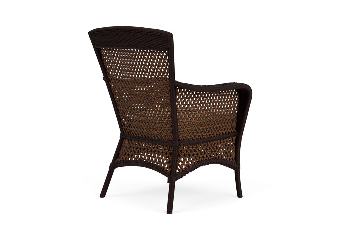 Lloyd Flanders Grand Traverse Dining Armchair with Hayden Sand fabric, view 6