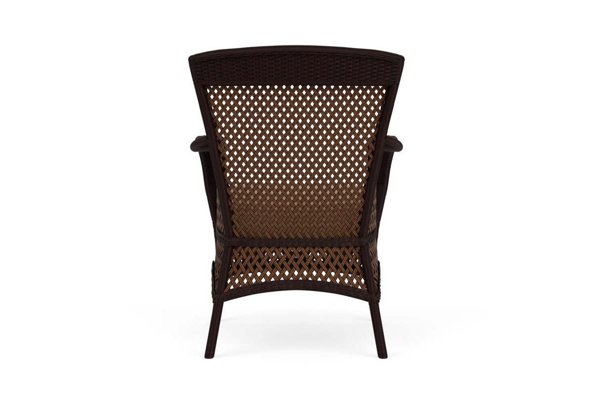 Lloyd Flanders Grand Traverse Dining Armchair with Hayden Sand fabric, view 7