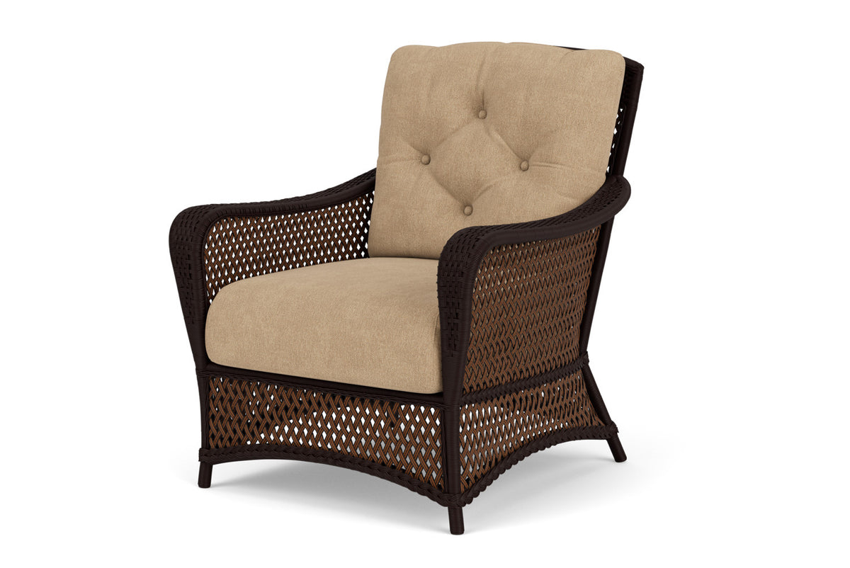 Lloyd Flanders Grand Traverse Lounge Chair with Hayden Sand fabric, view 10