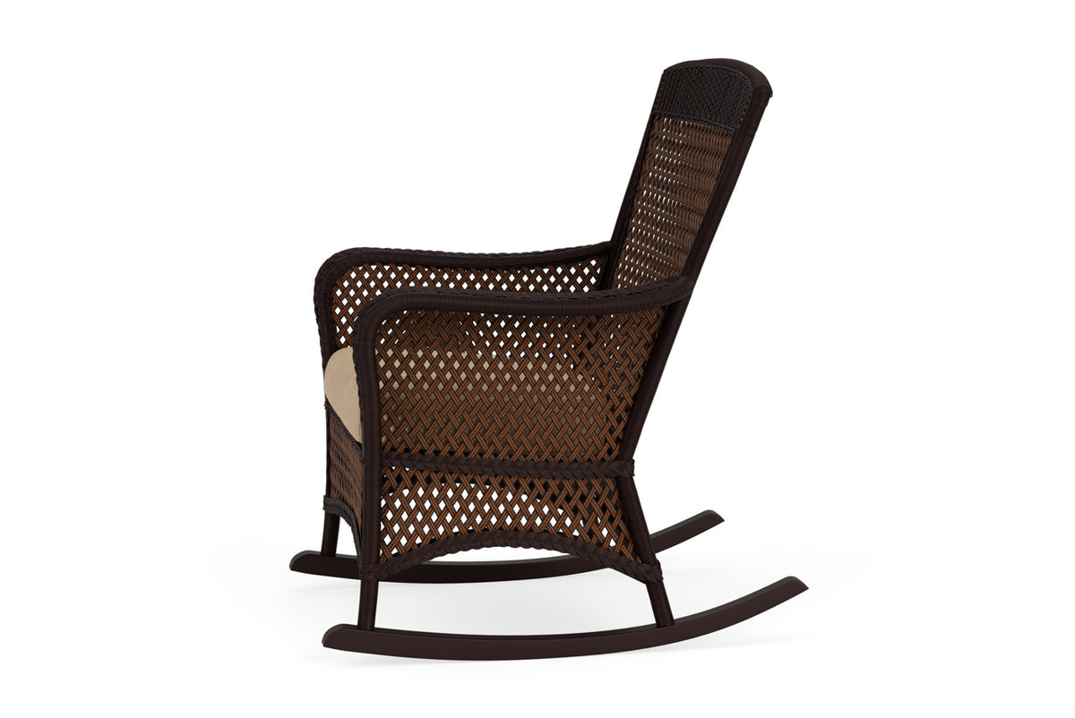 Lloyd Flanders Grand Traverse Porch Rocker with Hayden Sand fabric, view 9