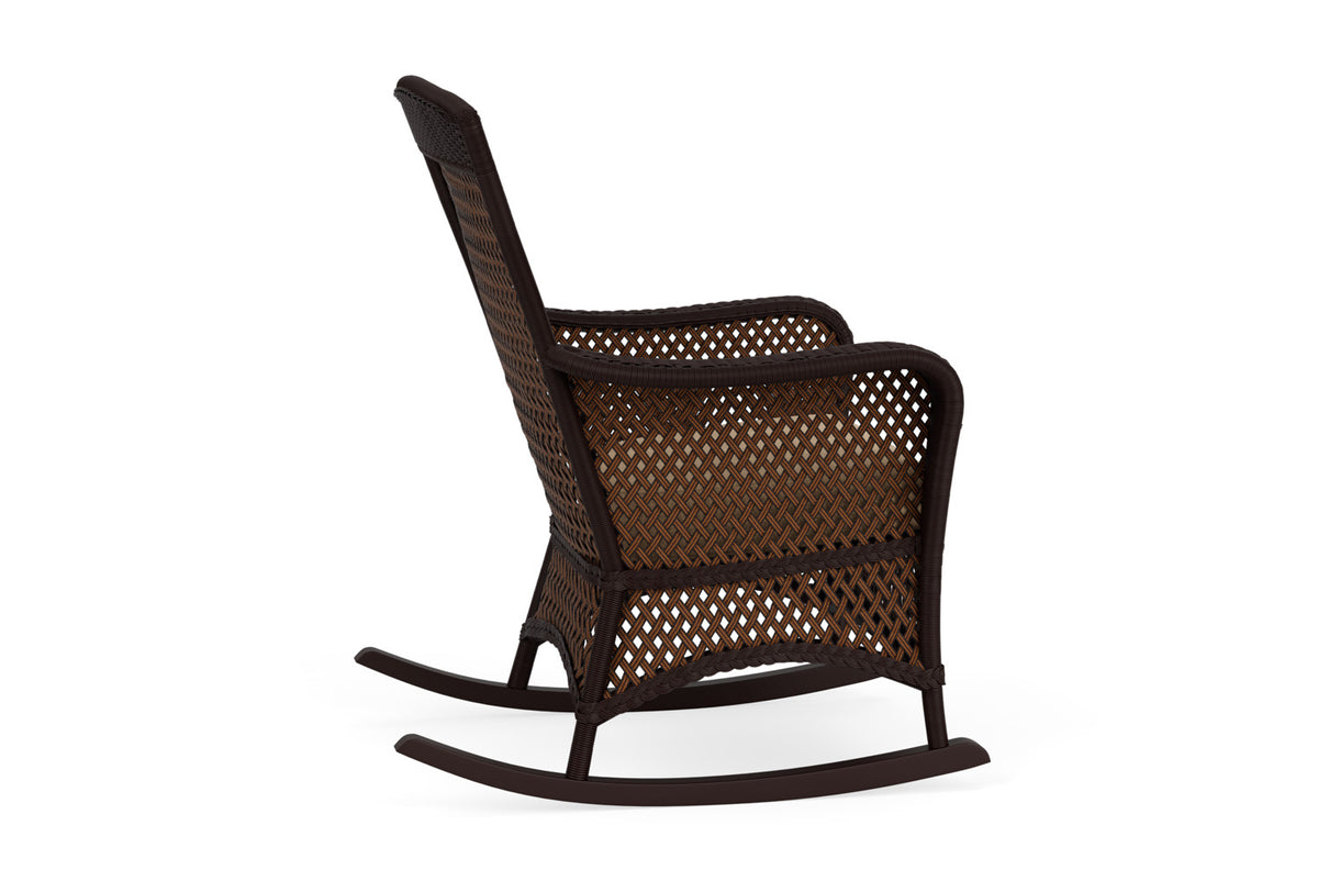 Lloyd Flanders Grand Traverse Porch Rocker with Hayden Sand fabric, view 5