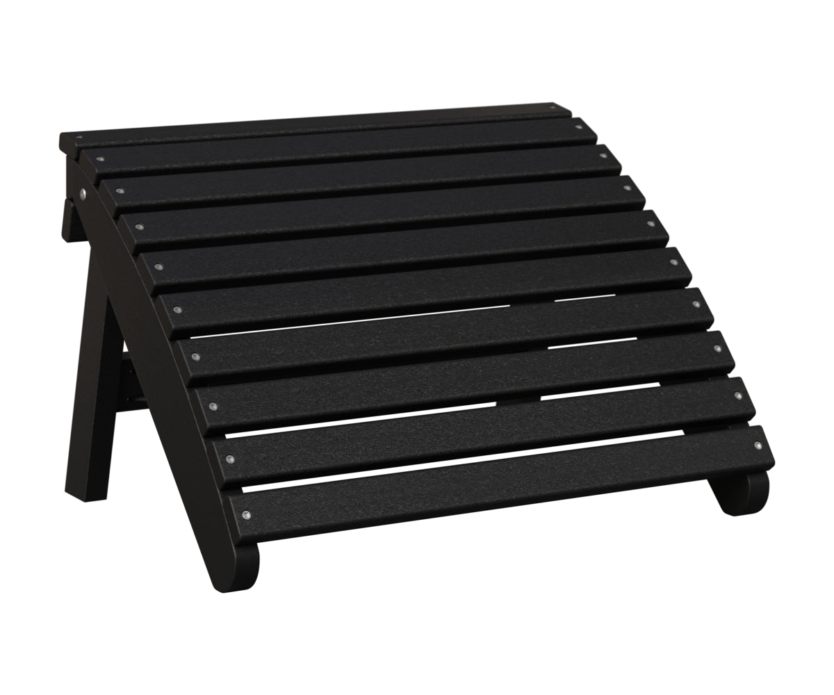 Berlin Gardens Folding Adirondack Footstool in Black