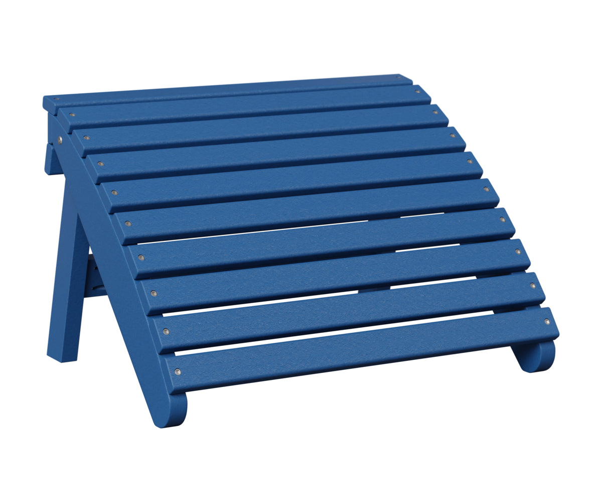 Berlin Gardens Folding Adirondack Footstool in Pacific Blue