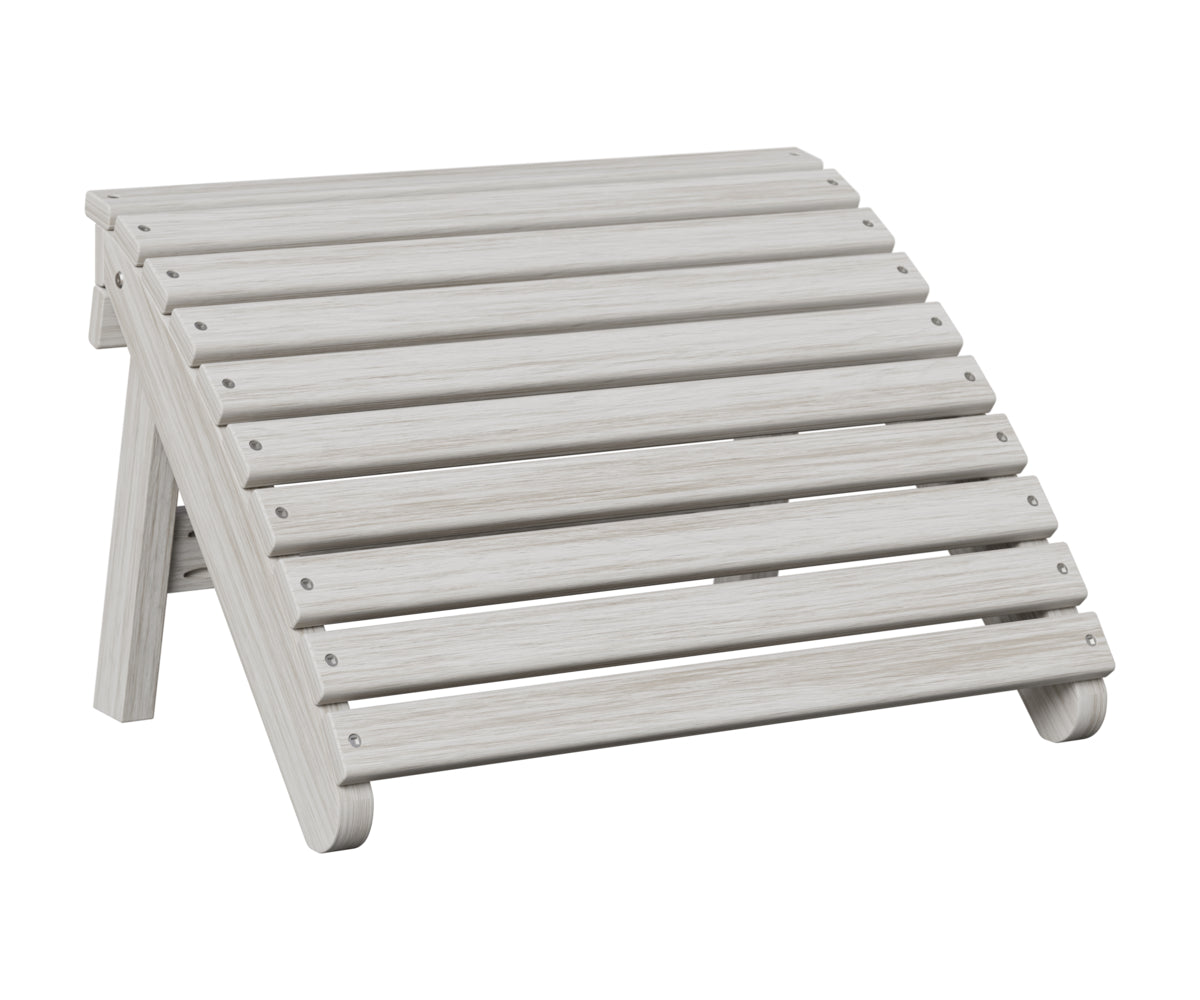 Berlin Gardens Folding Adirondack Footstool in Seashell