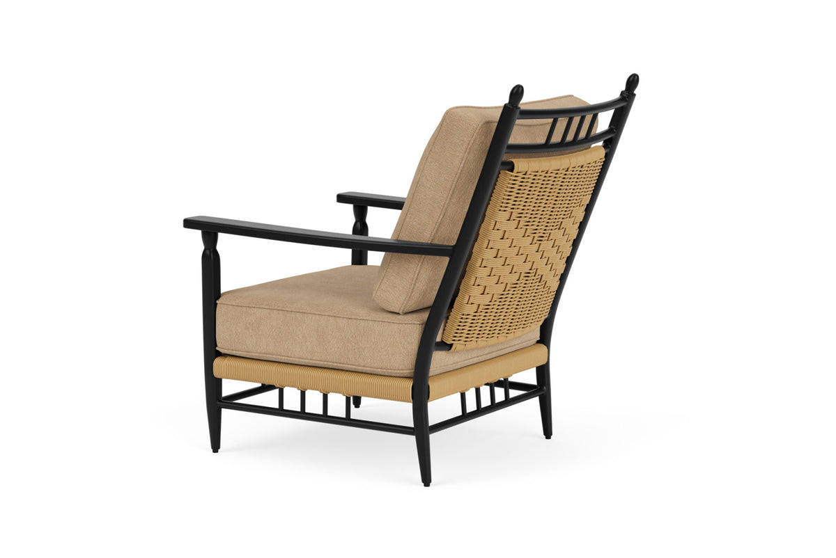 Lloyd Flanders Low Country Lounge Chair with Hayden Sand fabric, view 8