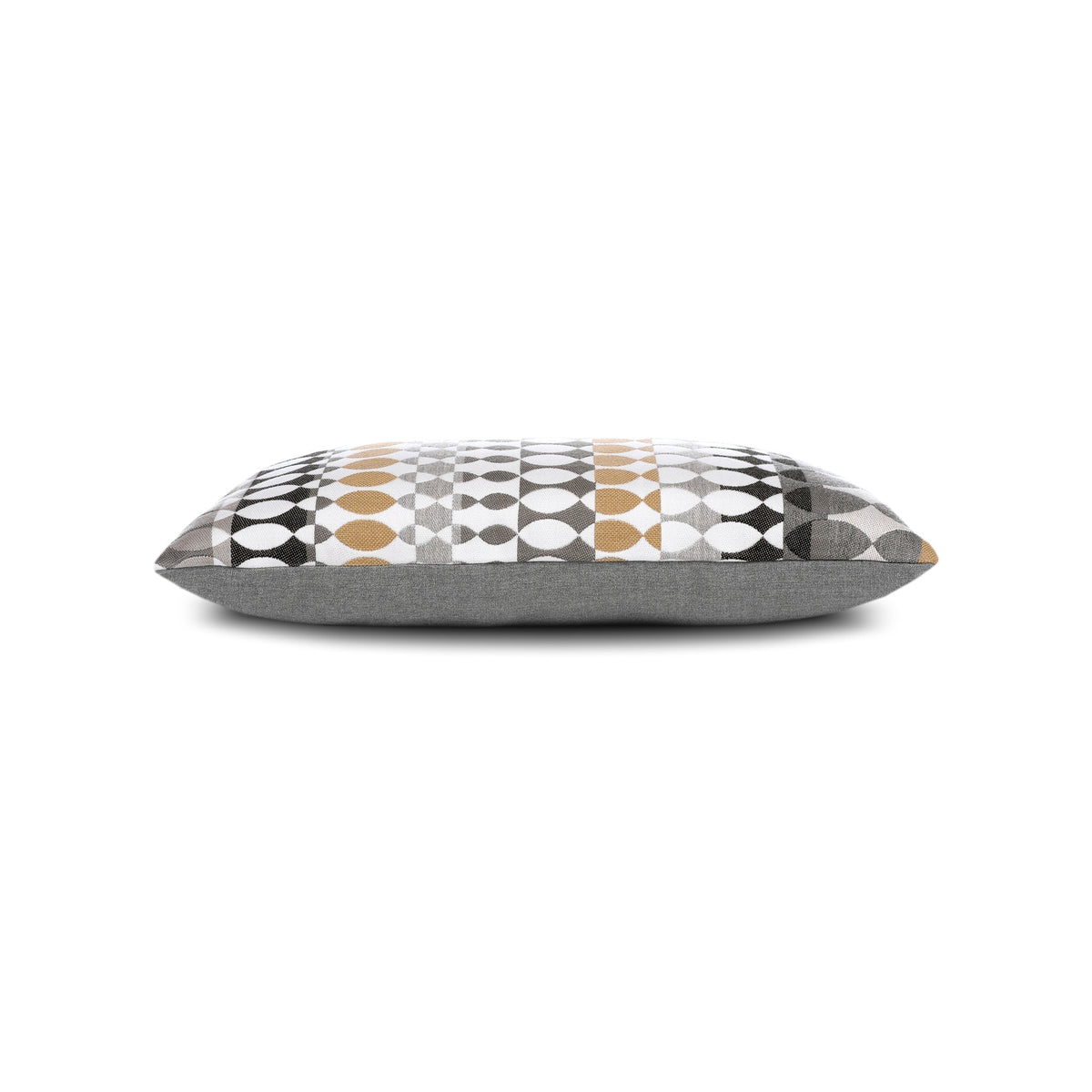 Elaine Smith Modern Oval Dune outdoor pillow, gold and black - view 7
