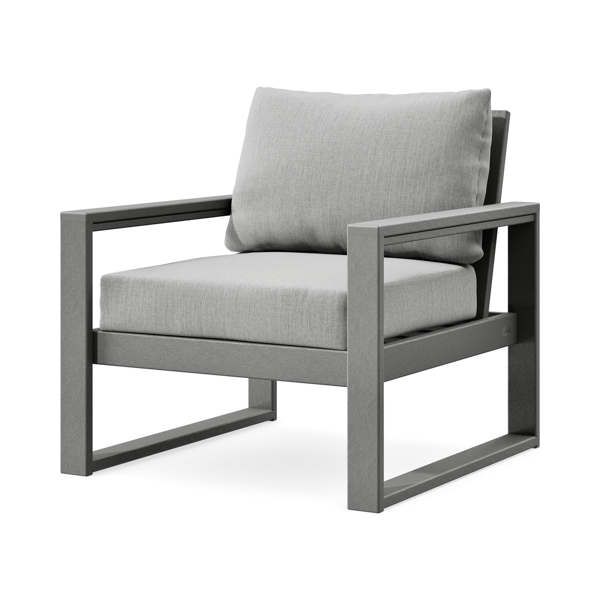 POLYWOOD EDGE Club Chair in Slate Grey / Granite