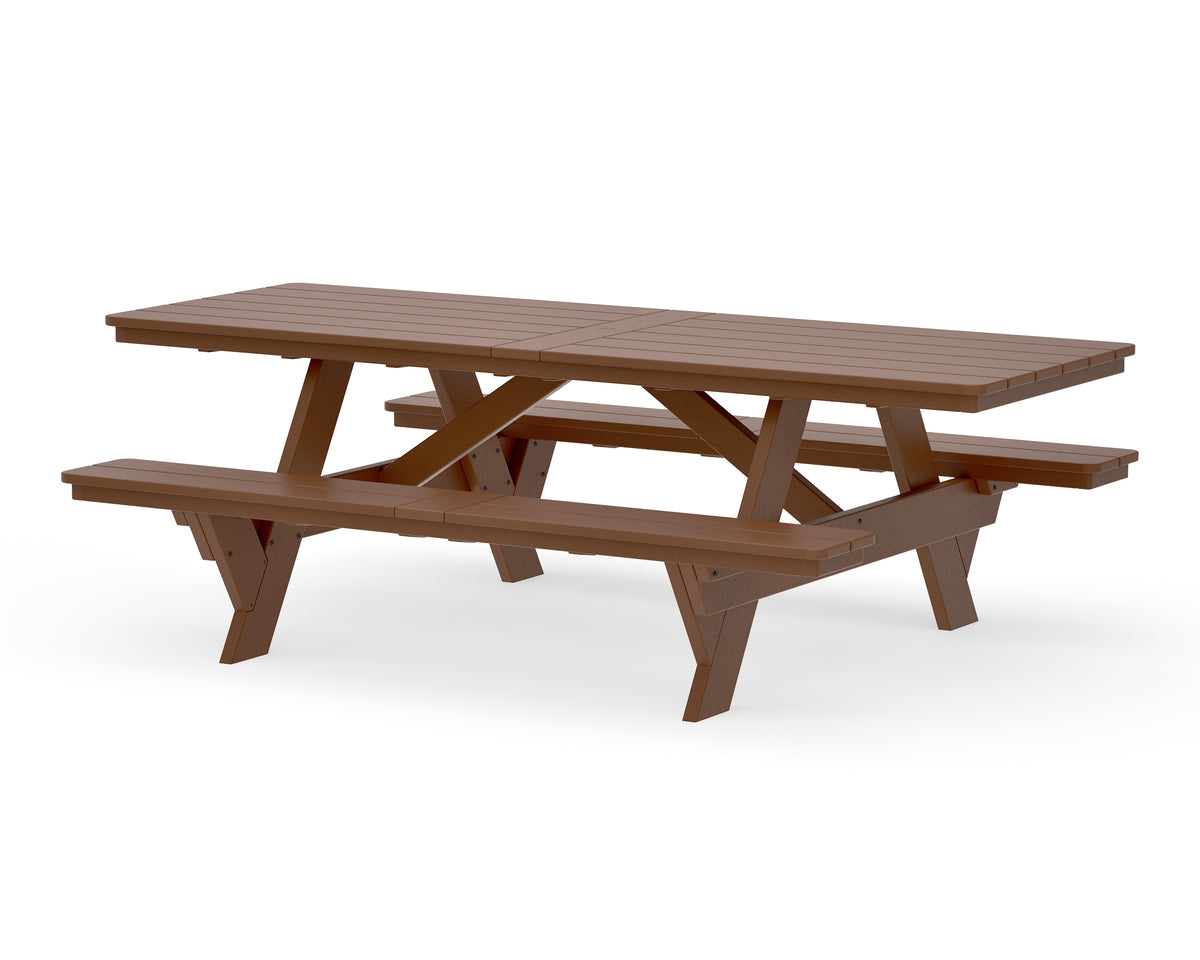 POLYWOOD Rockford 98” ADA Picnic Table in Teak