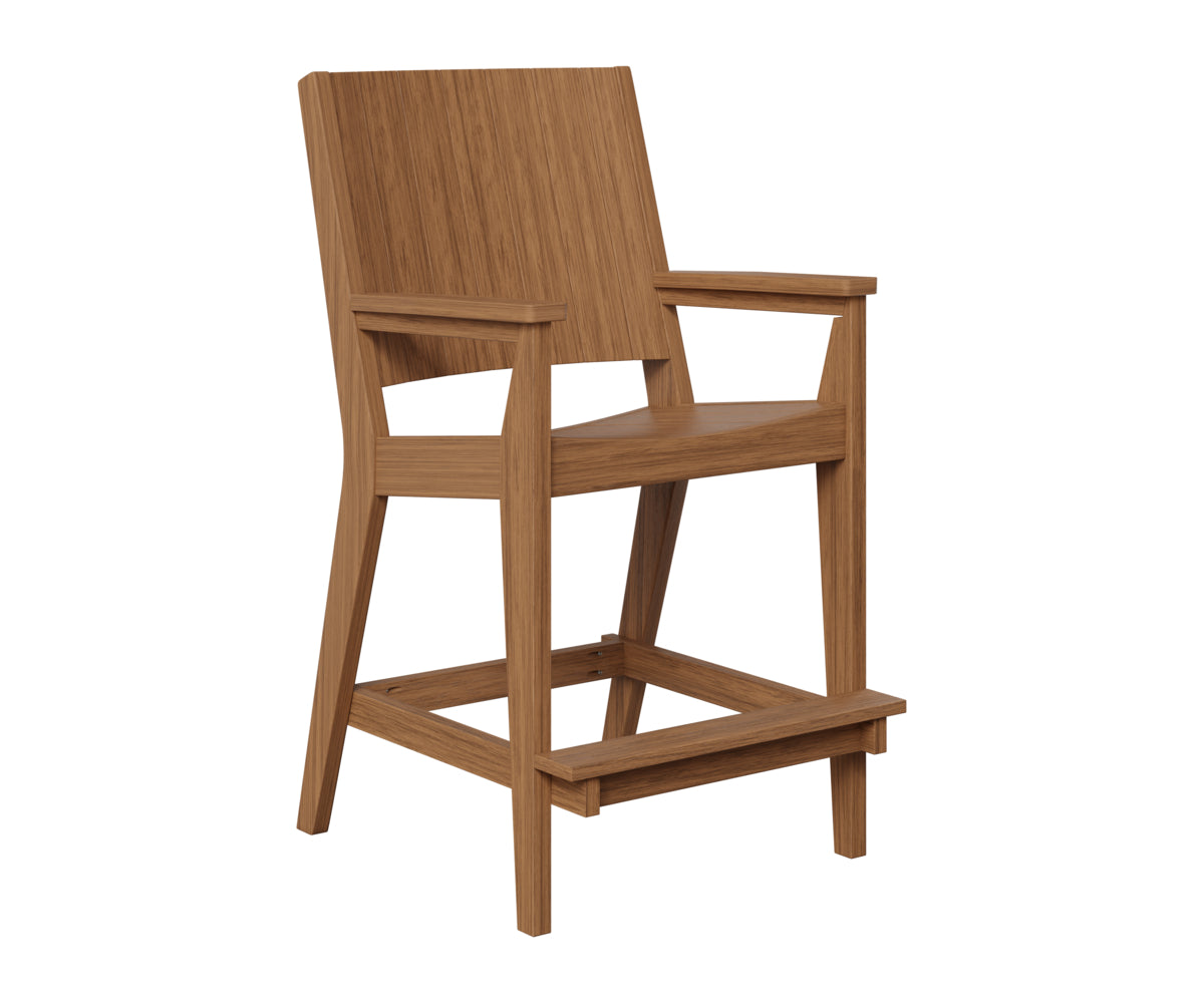 Berlin Gardens Mayhew Chat Bar Chair in Antique Mahogany