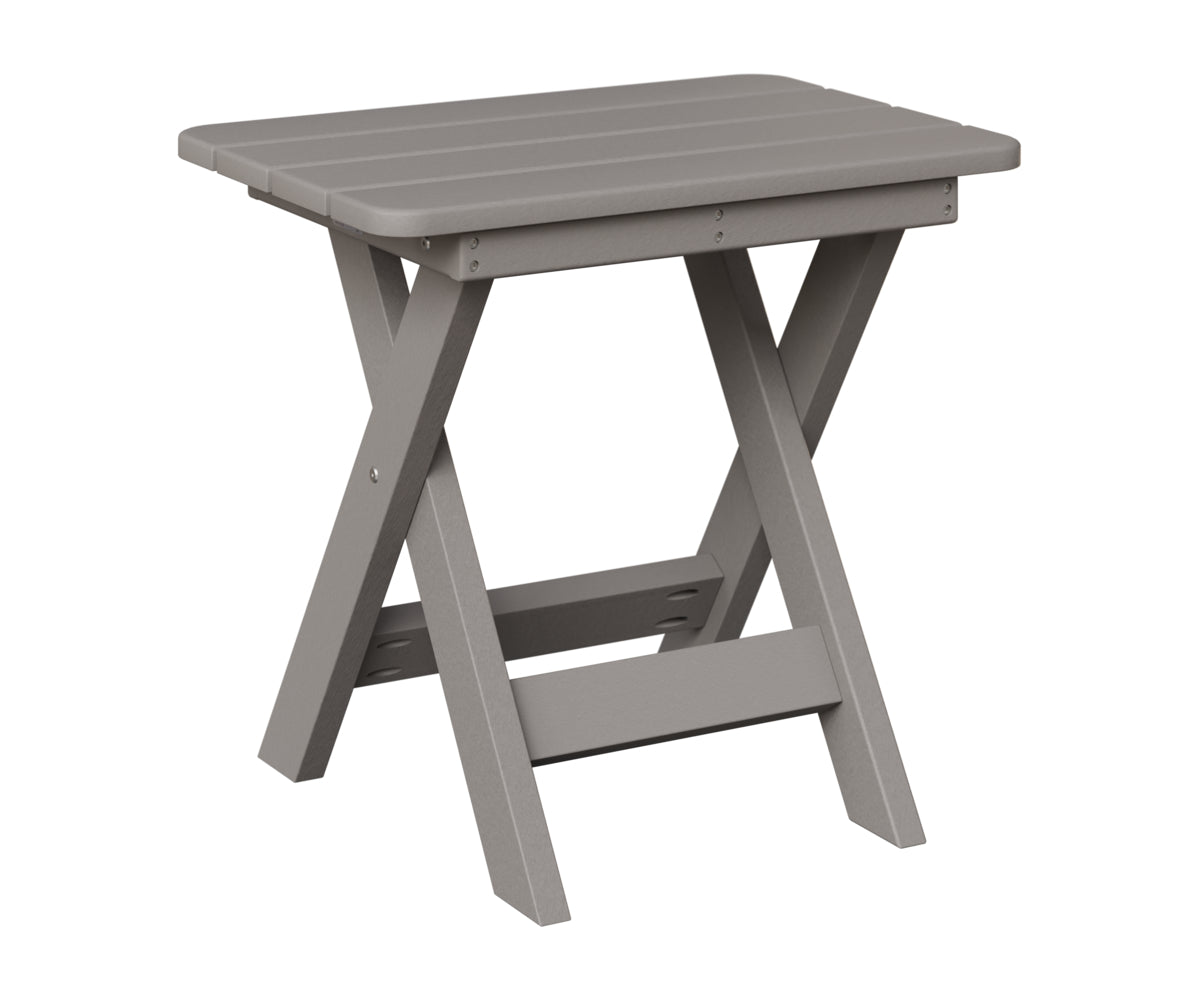 Berlin Gardens Folding End Table in Light Gray