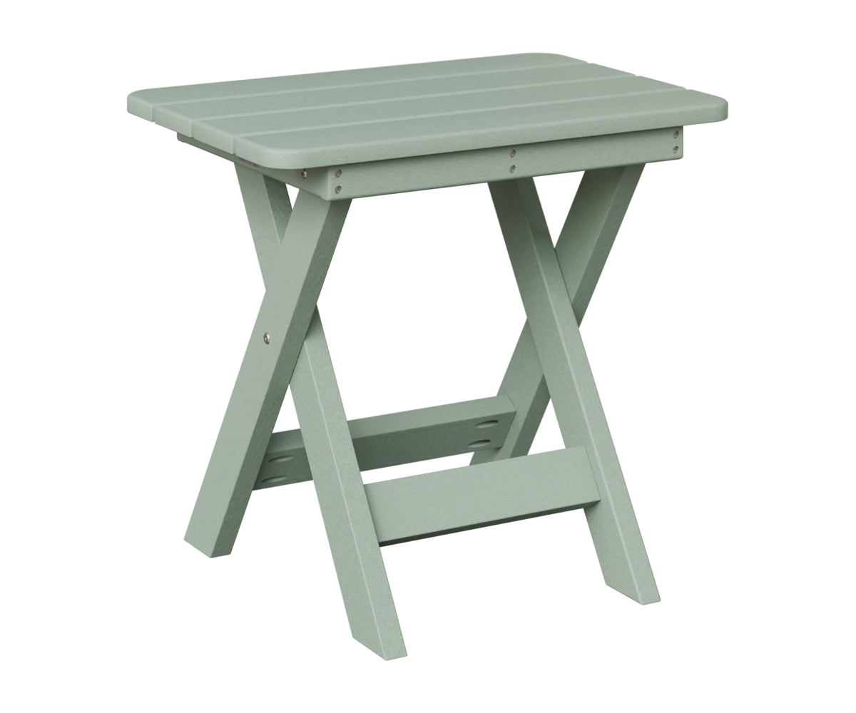 Berlin Gardens Folding End Table in Sea Foam