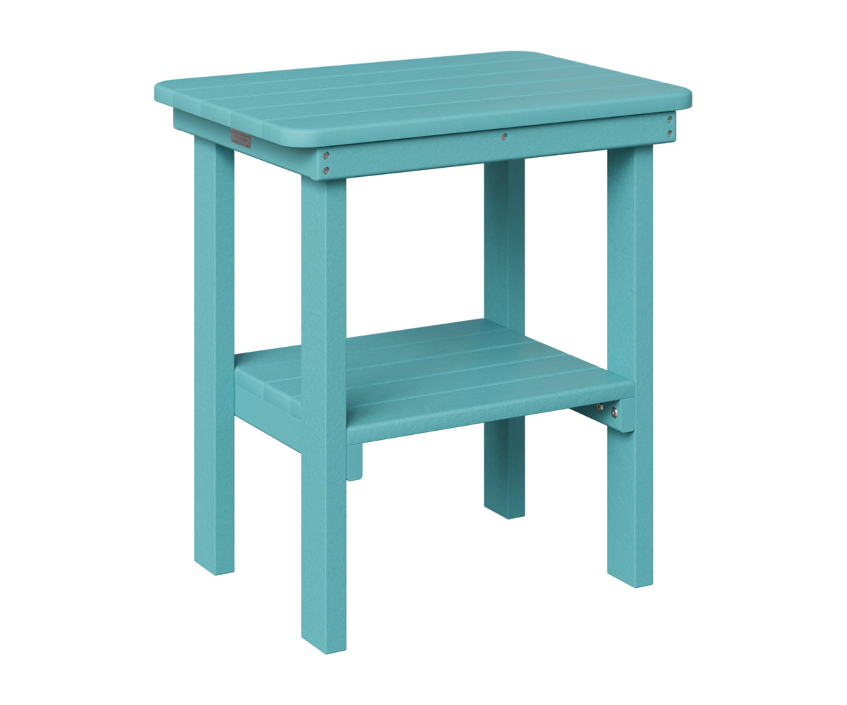 Berlin Gardens Rectangle End Table Dining Height in Aruba Blue
